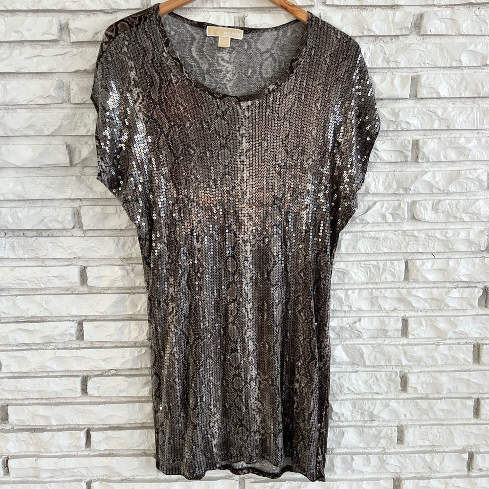 Michael Kors Sequin Snake Print Dress